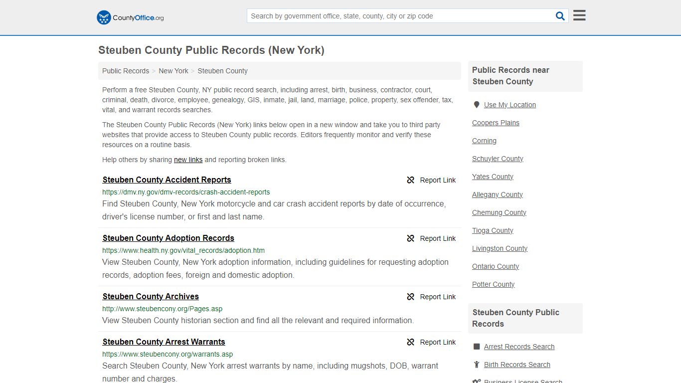 Steuben County Public Records (New York) - County Office